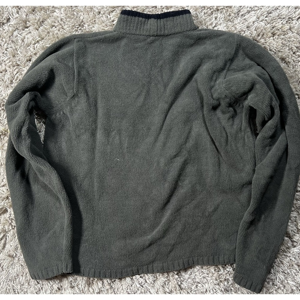 Women's Columbia Green & Black Knit Turtle Neck Sweater Pullover Size M